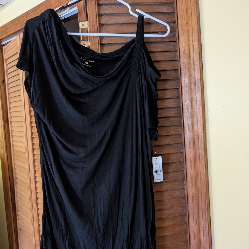 NWT New York & Company Black Off The Shoulder Top